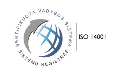 Mūsų vykdoma veikla atitinka LST EN ISO 14001:2015 Aplinkos apsaugos vadybos sistemos reikalavimus!