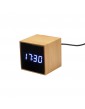 Bambukinis skaitmeninis laikrodis Bamboo Alarm