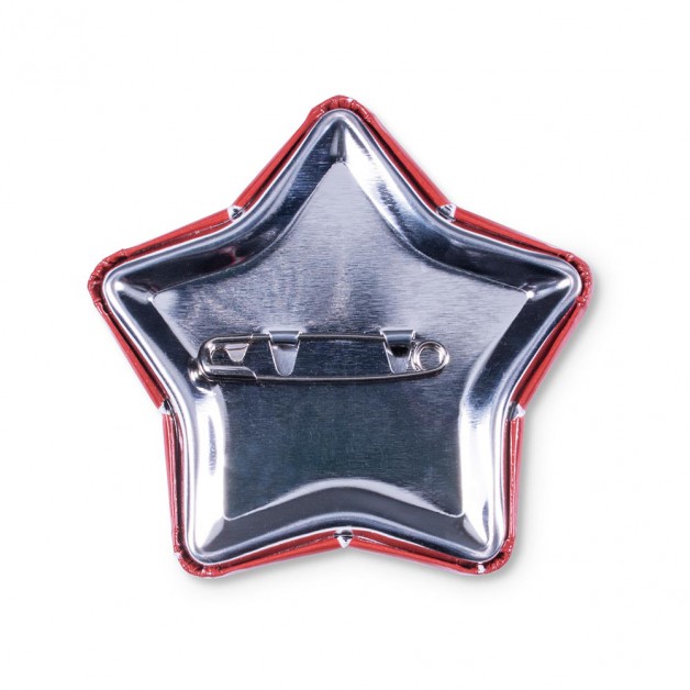 Metalinis ženkliukas su personalizuotu dizainu, žvaigždės formos, spalvota spauda