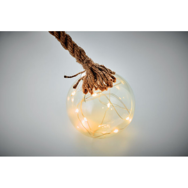 BAUBLI stiklinis kalėdų eglutė žaisliukas su LED lemputėmis