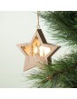 STARLIGHT MDF kalėdinė, šviečianti medinė žvaigždė su išpjaustytu ornamentu