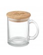 CELESTIAL stiklinis puodelis su bambukiniu dangteliu, 300 ml