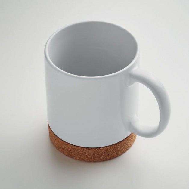 KAROO SUBLIM keramikinis puodelis su kamštinės medžiagos detale, sublimacijai