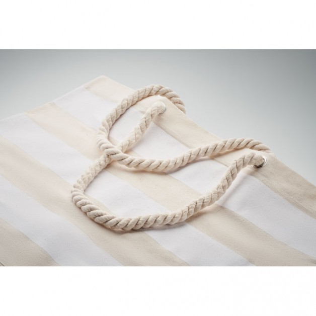 HEAVEN STRIPE medvilninis paplūdimio krepšys, 220 gr/m²