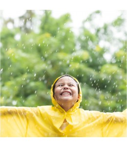 PONCHIE PEVA vaikiškas lietaus pončas su gobtuvu