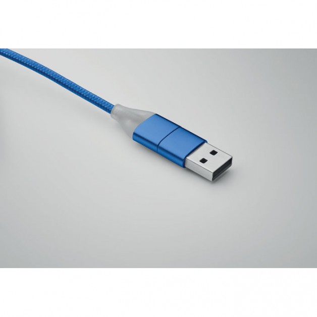 BLUE 4 in 1 raktų pakabukas - adapteris  su skirtingomis jungtimis