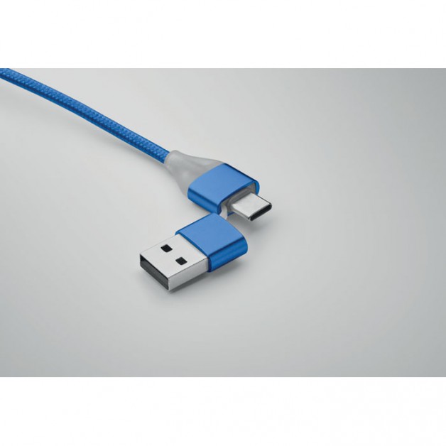 BLUE 4 in 1 raktų pakabukas - adapteris  su skirtingomis jungtimis