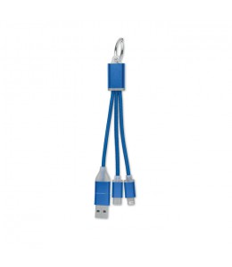 BLUE 4 in 1 raktų pakabukas - adapteris  su skirtingomis jungtimis