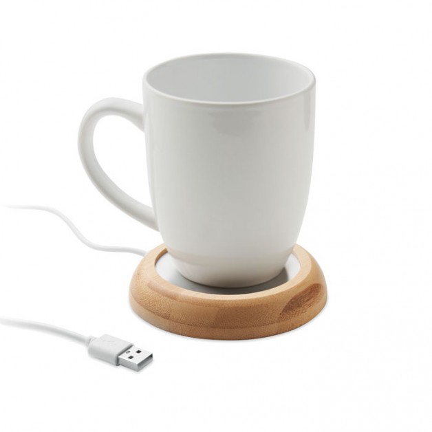 MUGLET bambukinis puodelio šildytuvas su USB