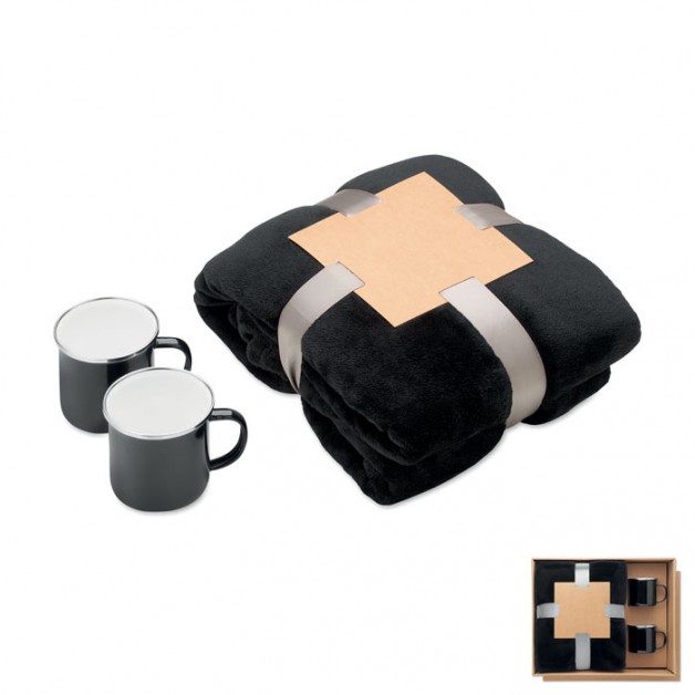 AGRADABLE fleece pledo ir puodelių rinkinys AGRADABLE fleece pledo ir puodelių rinkinys