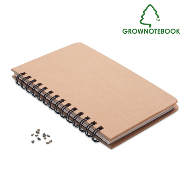GROWNOTEBOOK™ A5 užrašinė su pušies sėklomis GROWNOTEBOOK™