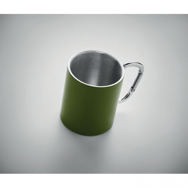 TRUMBA metalinis puodelis su karabinu - rankena, 300 ml