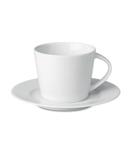 PARIS porcelianinis kapučino puodelis su lėkštele