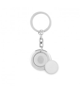 FLAT RING raktų pakabukas su pirkinių vežimėlio moneta