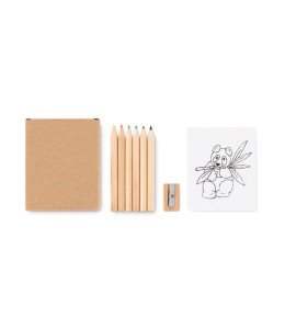 LITTLE VANGOGH spalvinimo rinkinys: spalvoti pieštukai ir paveikslėliai