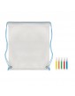 CARRYDRAW neaustinio audinio spalvinimo krep&scaron;ys su flomasteriais, 80 g/m&sup2;