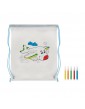 CARRYDRAW neaustinio audinio spalvinimo krep&scaron;ys su flomasteriais, 80 g/m&sup2;