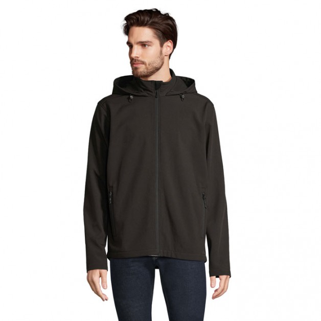 RACE vyriška softshell striukė su gobtuvu, 280 g/m²