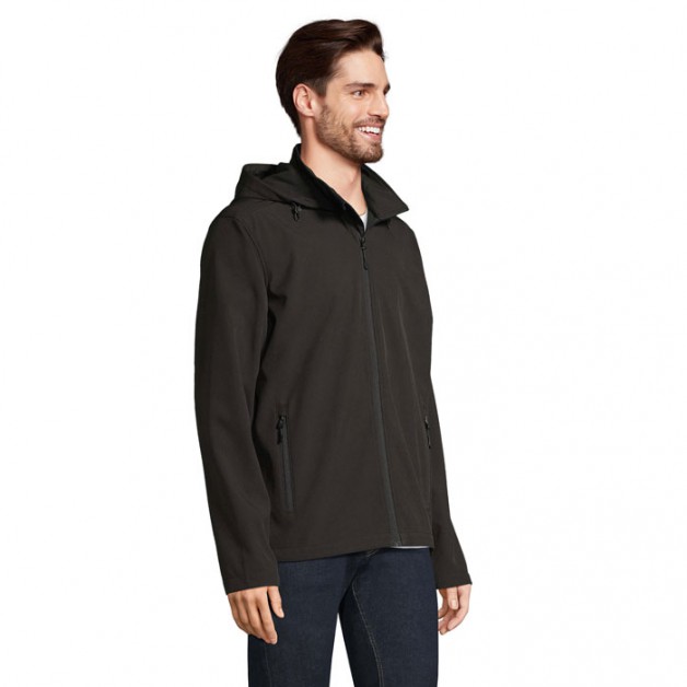 RACE vyriška softshell striukė su gobtuvu, 280 g/m²