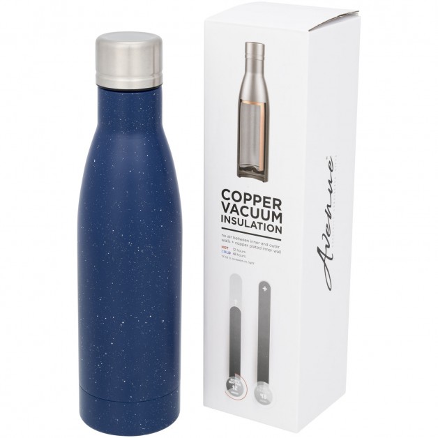 VASA (su dėmelėmis) vario vakuuminės izoliacijos gertuvė, 500 ml VASA (su dėmelėmis) vario vakuuminės izoliacijos gertuvė, 500 ml