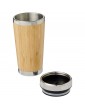Bambus 450 ml kelioninis puodelis su bambukine išore