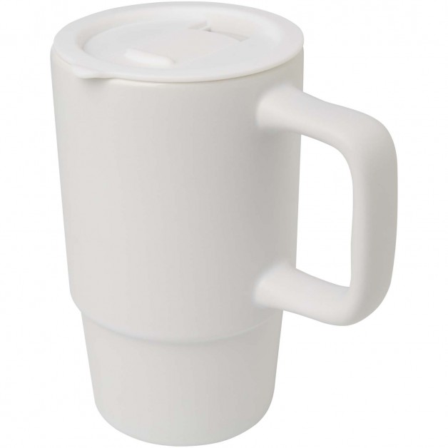 Carter keramikinis puodelis su plastikiniu dangteliu, 450 ml