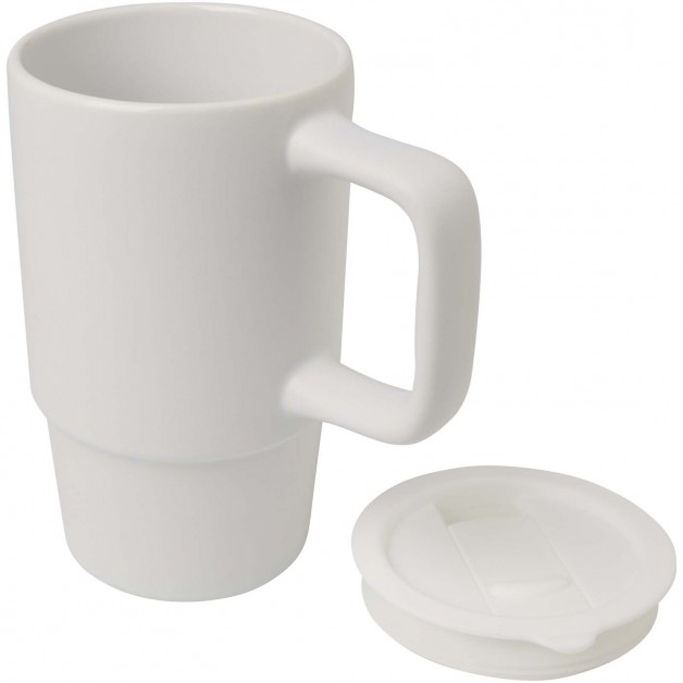 Carter keramikinis puodelis su plastikiniu dangteliu, 450 ml