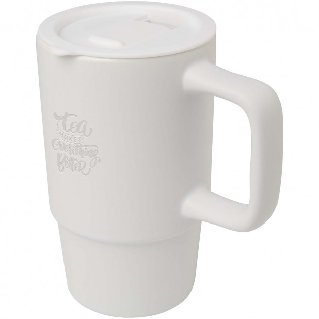 Carter keramikinis puodelis su plastikiniu dangteliu, 450 ml