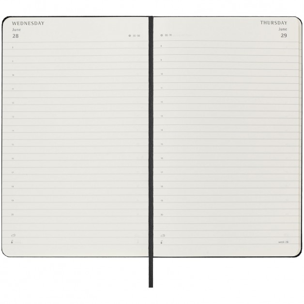 Moleskin 12M kasdienė planuotė-užrašinė kietu viršeliu L dydis