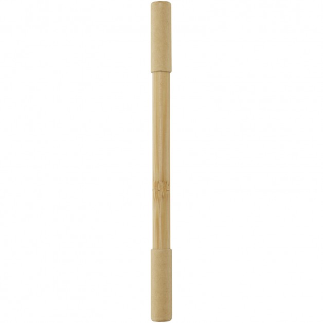Samambu bambukinis dvigubas tušinukas: tušinukas ir amžinai rašantis rašiklis-pieštukas