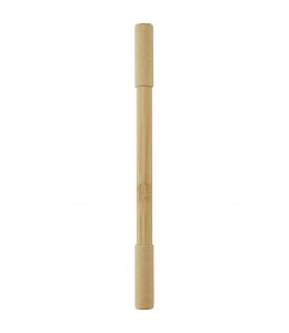 Samambu bamboo dvigubas tušinukas: viename gale rašiklis, kitame - amžinai rašantis tušinukas