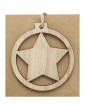 Natall medinis žvaigždės formos ornamentas-kalėdinės eglutės žaisliukas