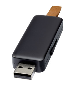 Gleam 8GB USB laikmena su šviečiančiu logotipu po graviravimo