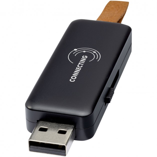 Gleam 16GB USB laikmena su šviečiančiu logotipu po graviravimo