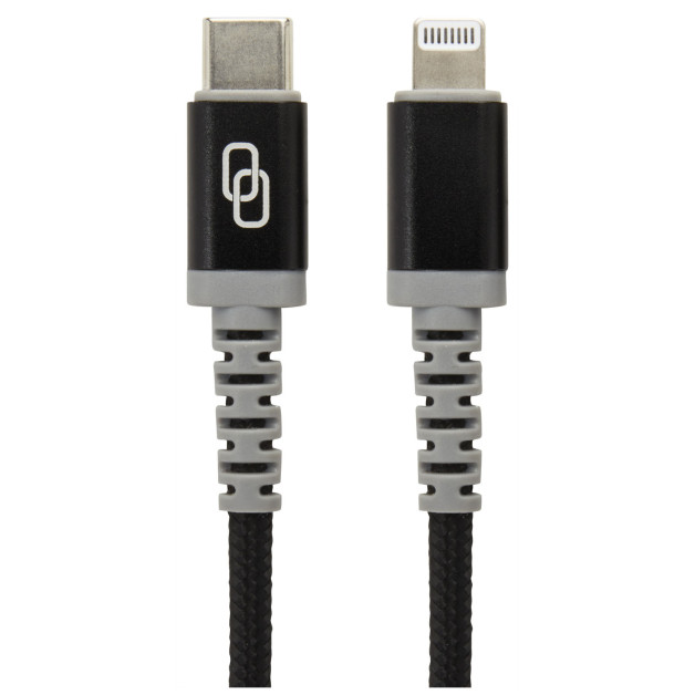 ADAPT MFI laidas su dviem galais: USB-C į Lightning laidą