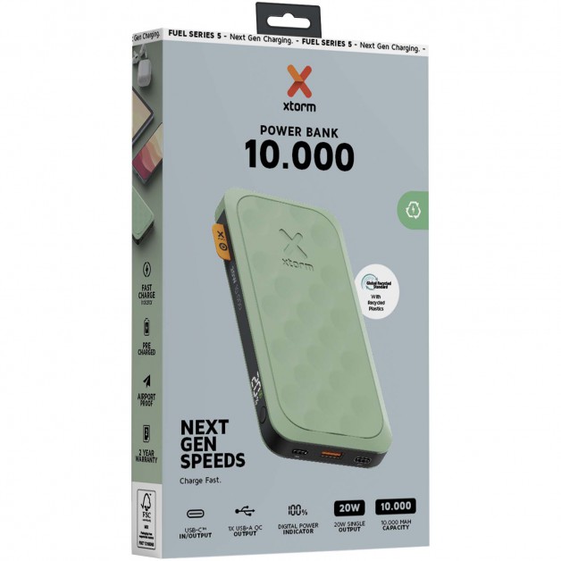 Xtorm FS510 10000 mAh Fuel Series išorinė baterija (power bank įkroviklis), 20W