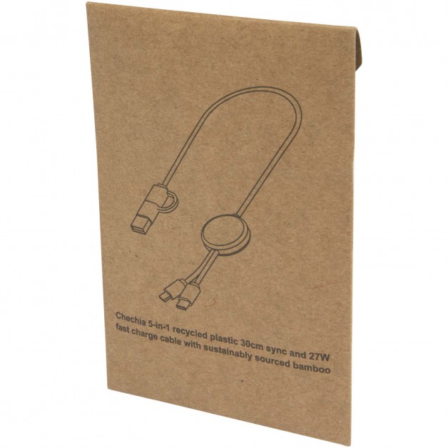 Chechia 5 in 1 duomenų perdavimo ir 27 W greito įkrovimo laidas (30 cm)