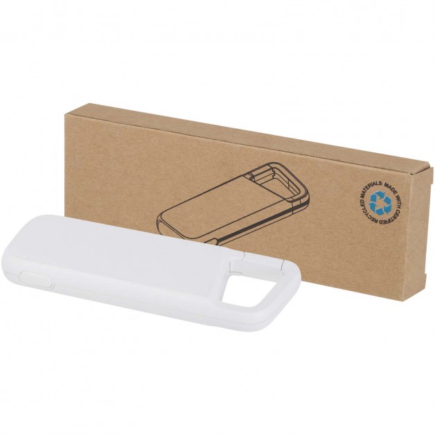 Alkes vandeniui atspari 5000 mAh perdirbto plastiko išorinė baterija (power bank įkroviklis), 12W