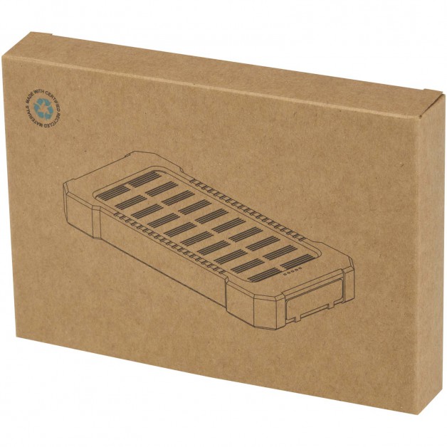 Altair 5000 mAh perdirbto plastiko išorinė baterija (power bank įkroviklis) su saulės baterija, 10W