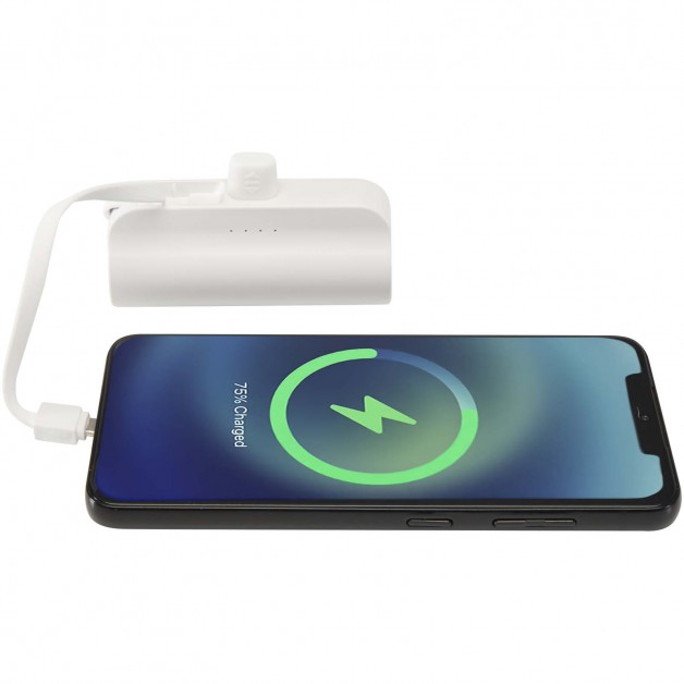 Alnair 5000 mAh USB-C perdirbto plastiko išorinė baterija (power bank įkroviklis), 10W