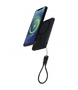 SMART 5000 mAh perdirbto plastiko magnetinė išorinė baterija (power bank įkroviklis)