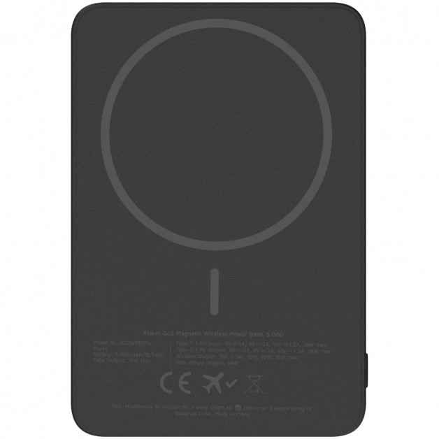 XTORM GO2 5000 mAh belaidė išorinė baterija (power bank įkroviklis), 15W
