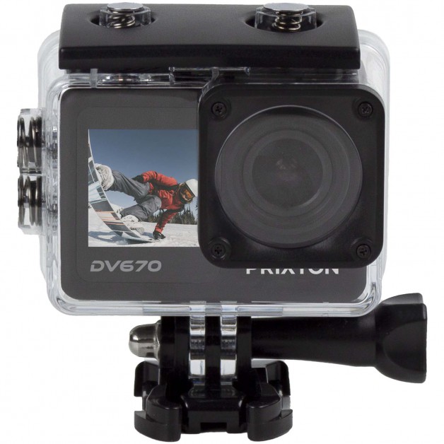 Prixton DV670 4K dviejų ekranų veiksmo kamera (go pro)