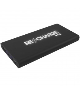 SCX.design P40 10000 mAh gumuota išorinė baterija (power bank įkroviklis), šviečianti išgraviravus
