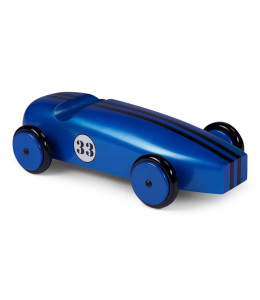 Medinis automoblio modeliukas, mėlynos spalvos
