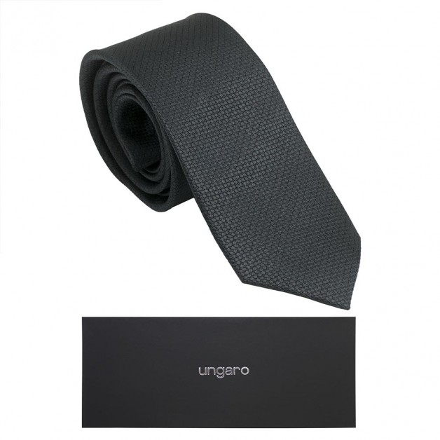 Šilkinis kaklaraištis Uomo Dar Grey