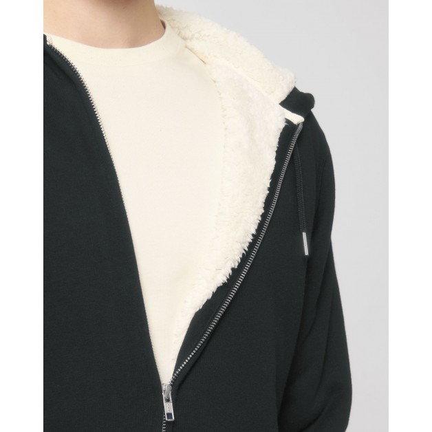 HYGGER SHERPA unisex džemperis su gobtuvu ir šerpos pamušalu, 300g