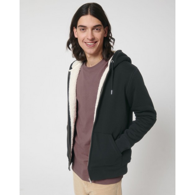 HYGGER SHERPA unisex džemperis su gobtuvu ir šerpos pamušalu, 300g