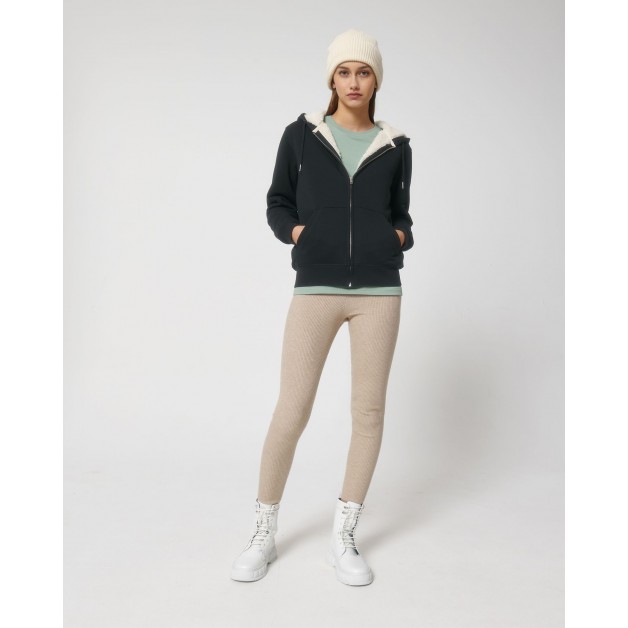HYGGER SHERPA unisex džemperis su gobtuvu ir šerpos pamušalu, 300g