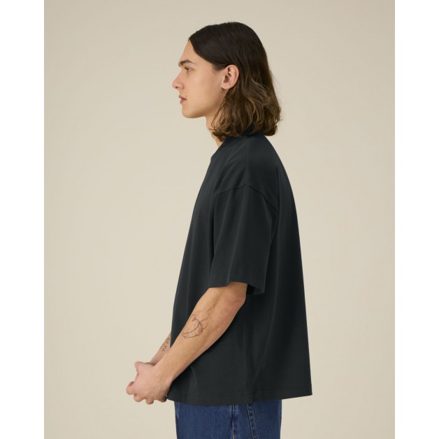 ASHER unisex storesnio trikotažo dėžutės silueto marškinėliai